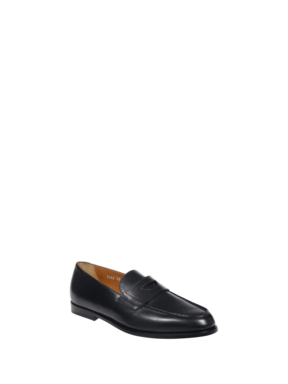 MEN DOUCAL'S BLACK CALF LEATHER PENNY LOAFER