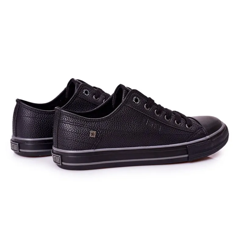 Men's Leather Sneakers Big Star II174002 Black