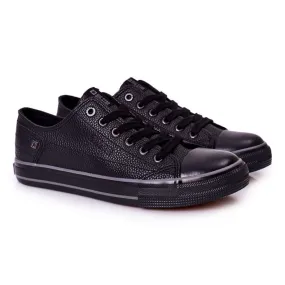 Men's Leather Sneakers Big Star II174002 Black