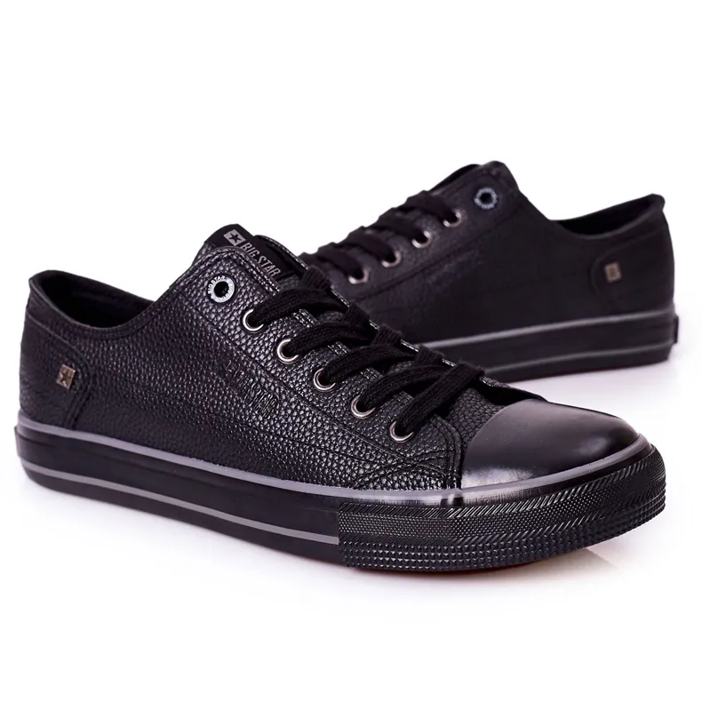 Men's Leather Sneakers Big Star II174002 Black