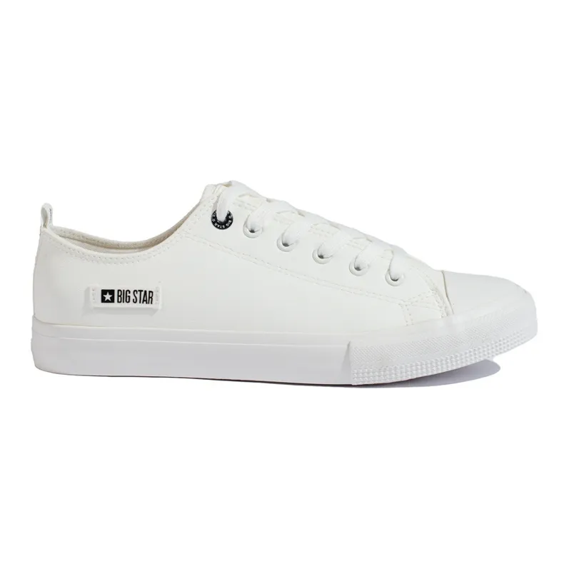 Men's white sneakers made of ecological leather Big Star KK174008