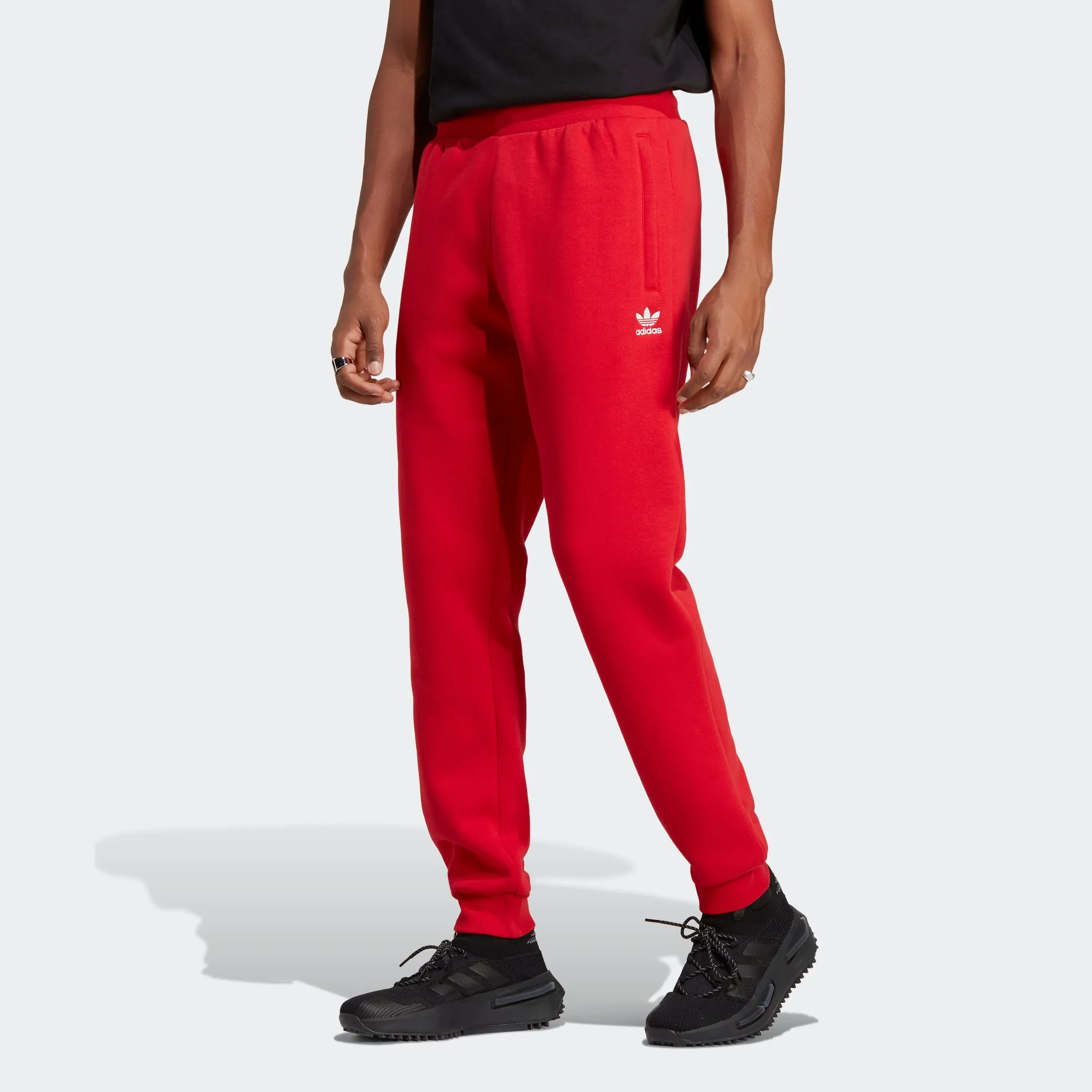 Men's adidas Originals Essentials Trefoil Joggers Better Scarlet