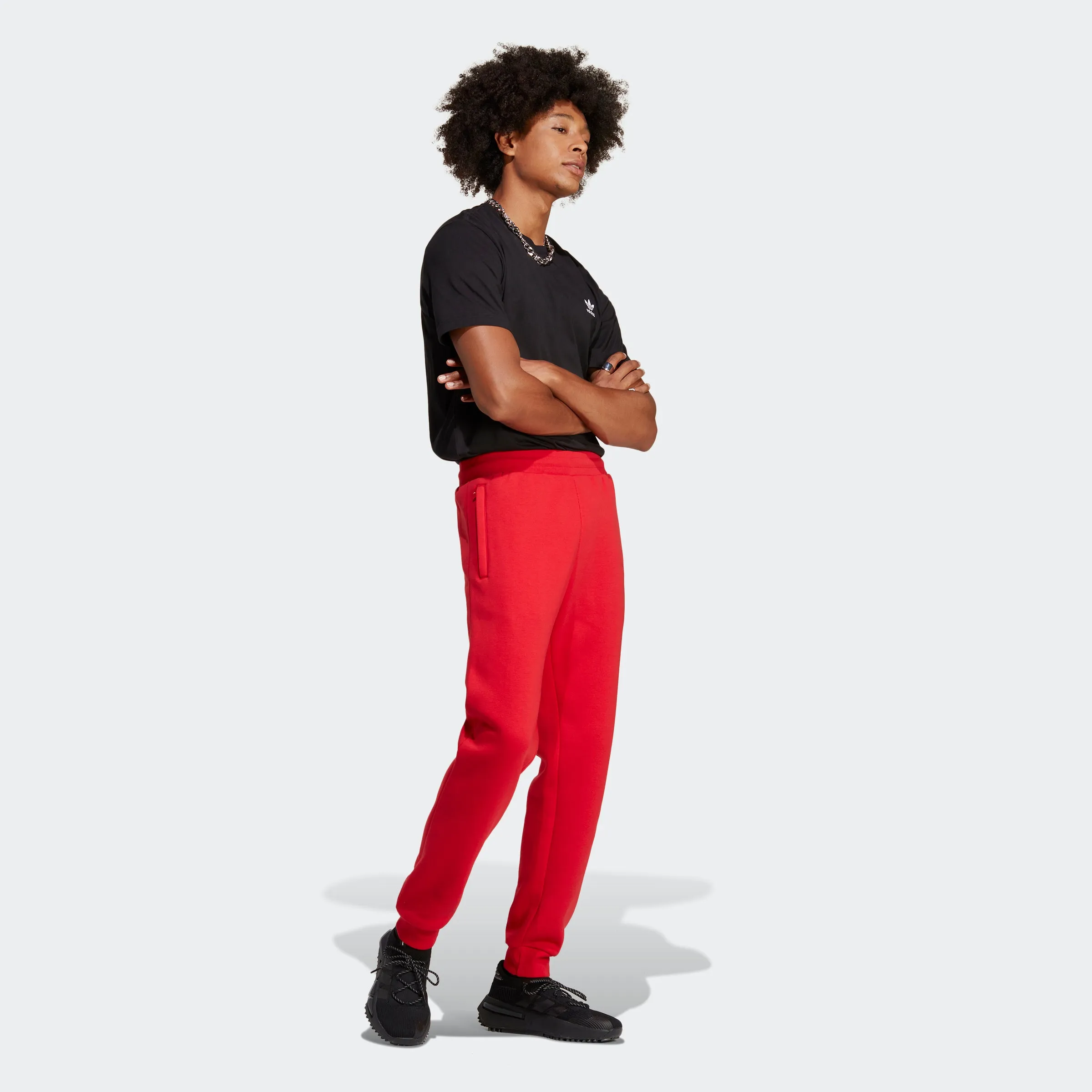 Men's adidas Originals Essentials Trefoil Joggers Better Scarlet