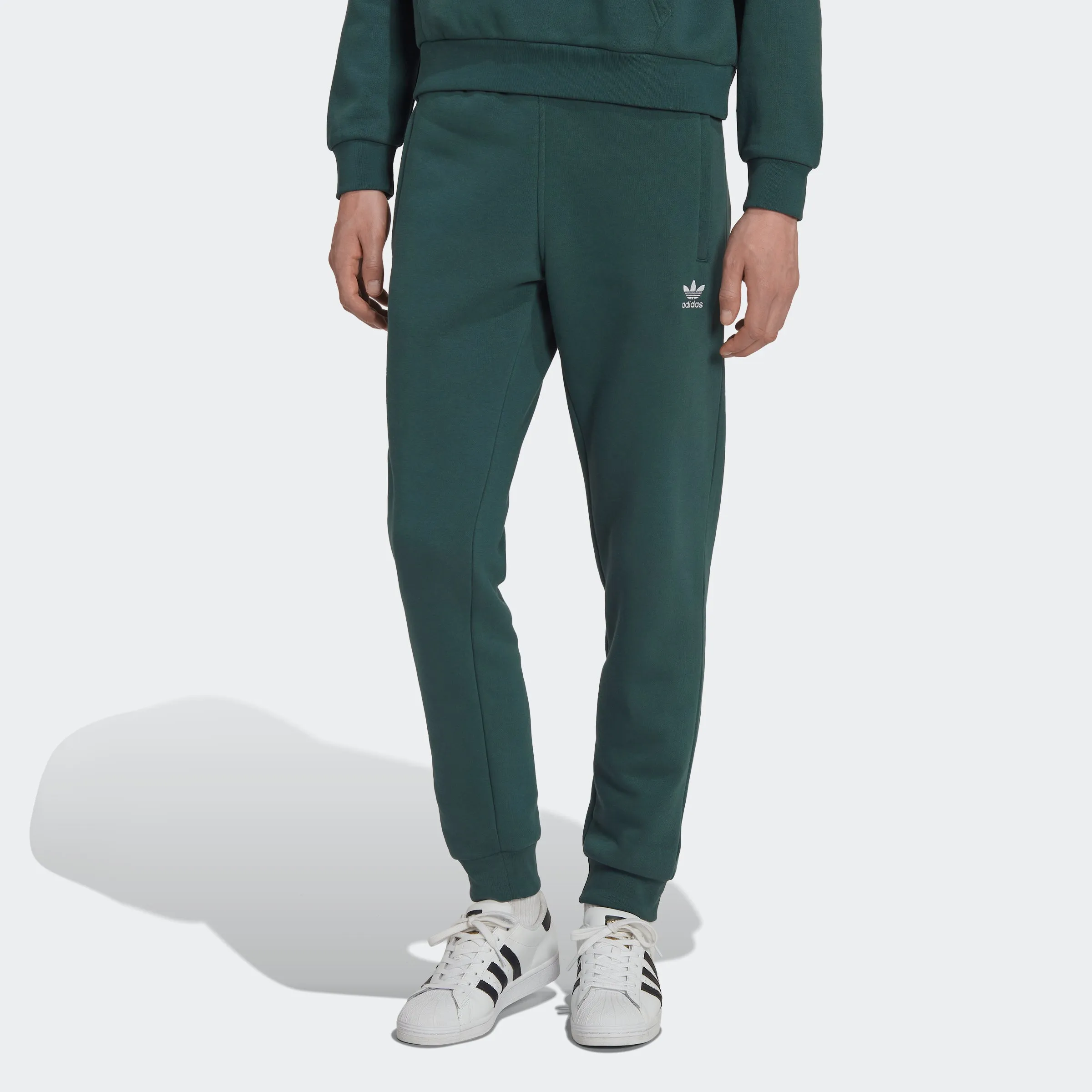 Men's adidas Originals Essentials Trefoil Joggers Mineral Green