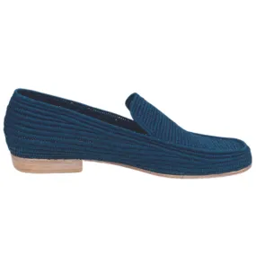 Mens Raffia Loafer - Navy