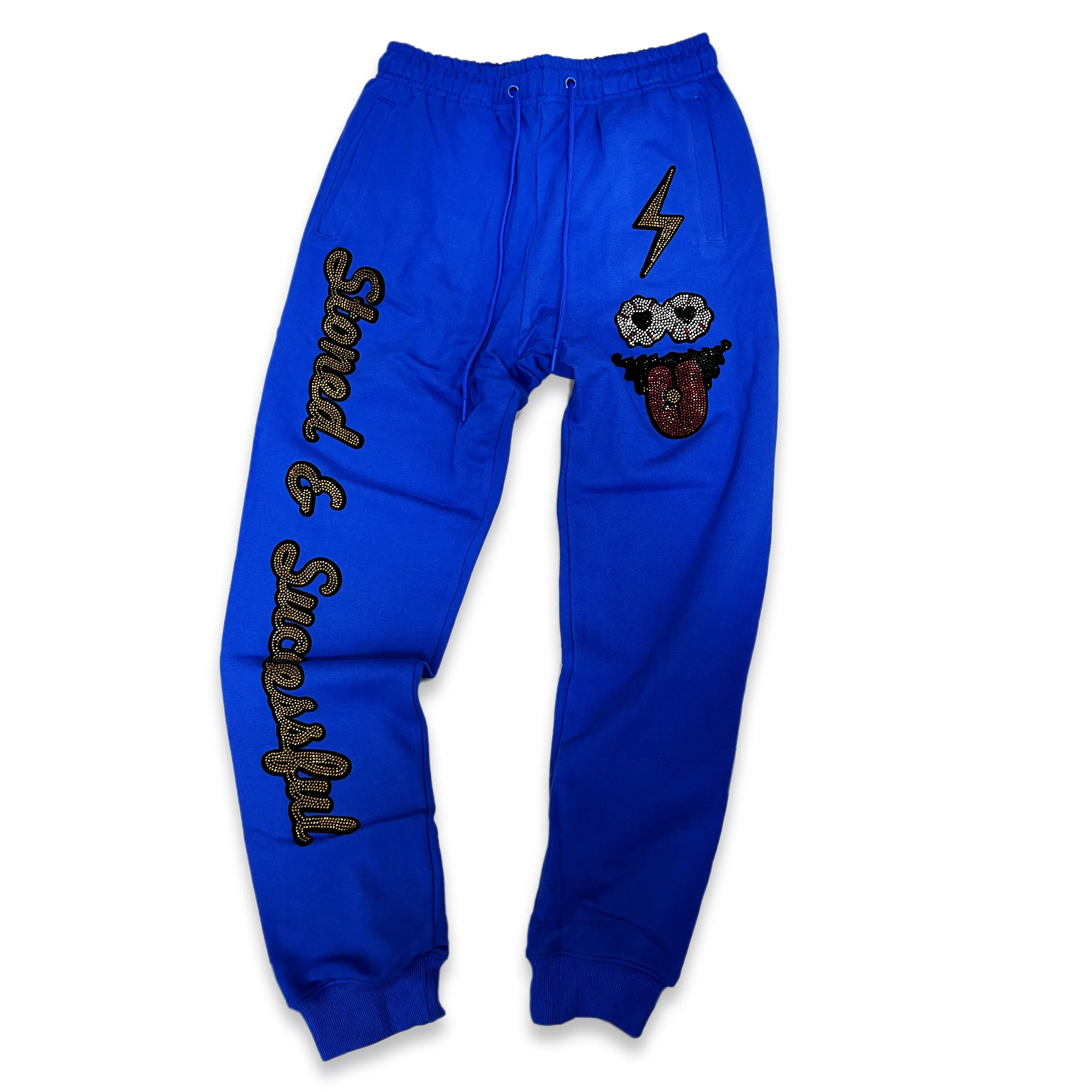 Men's Roku Studio Rhinestone Stoned Joggers Royal