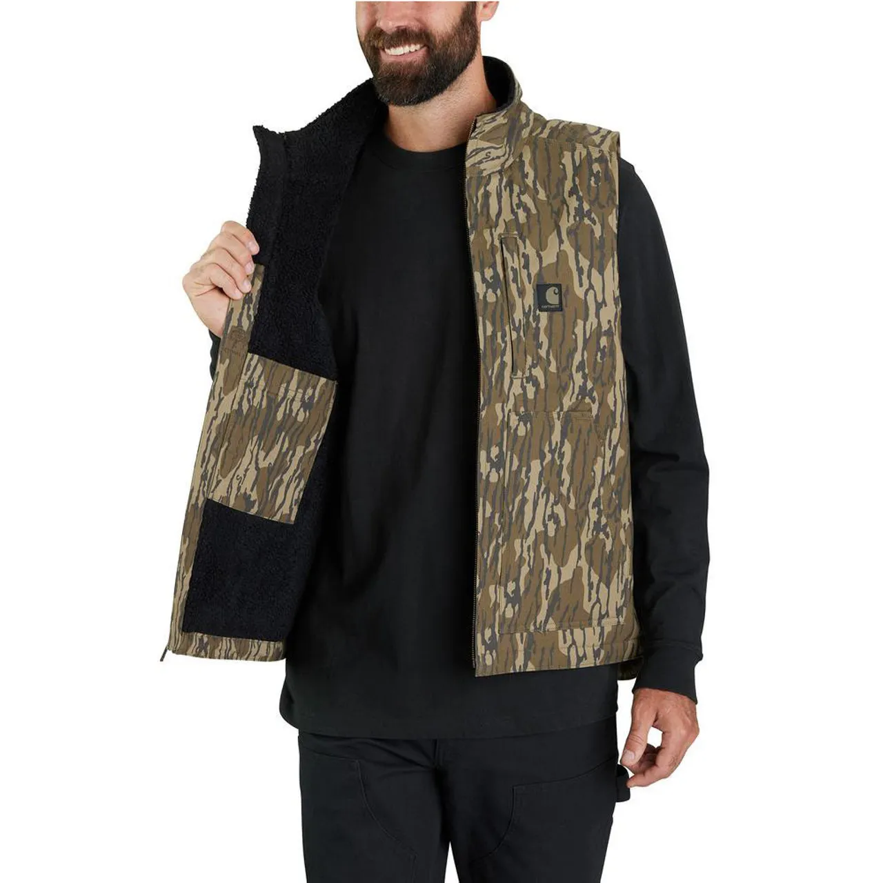 Men's Carhartt Rugged Flex Sherpa Lined Camo Vest