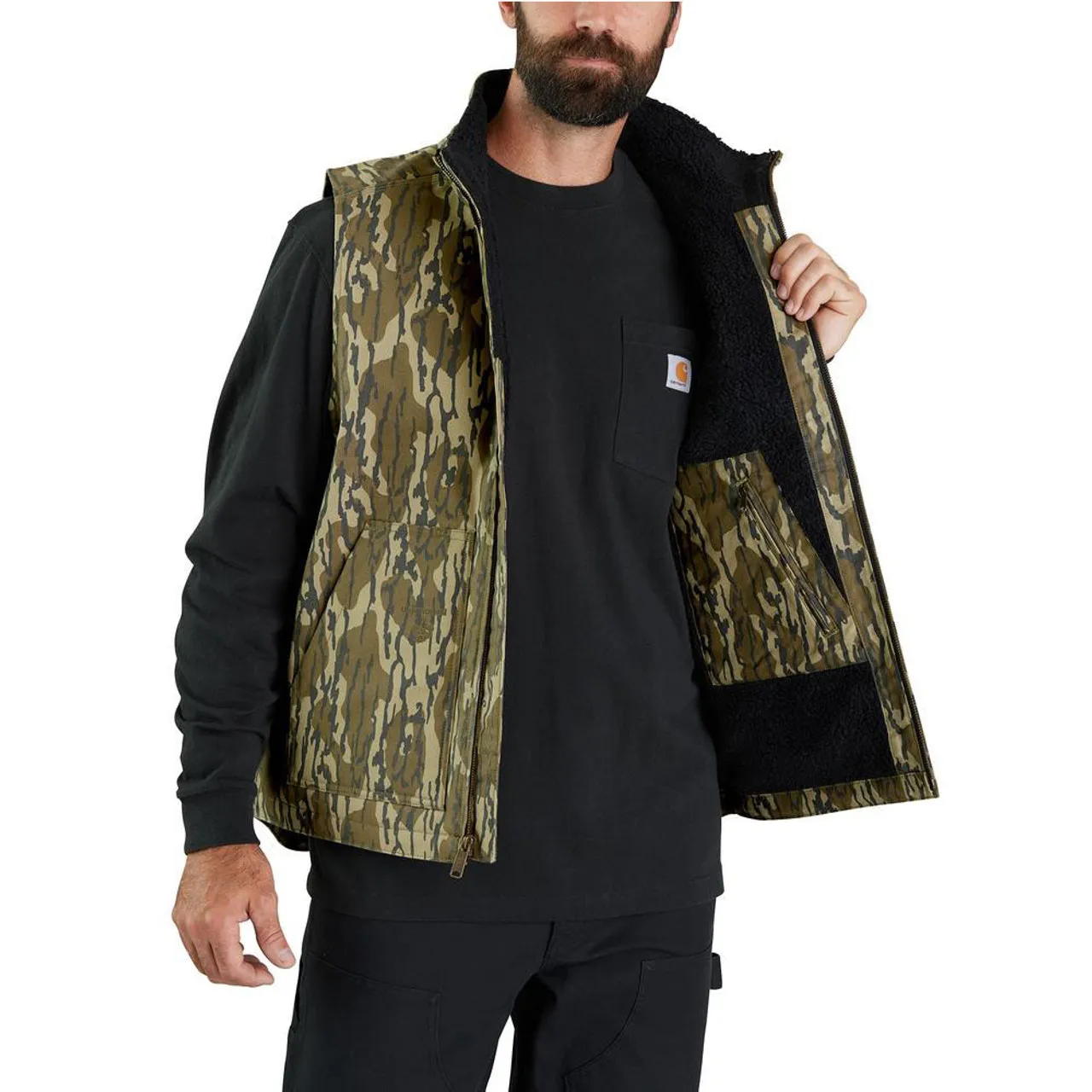 Men's Carhartt Rugged Flex Sherpa Lined Camo Vest