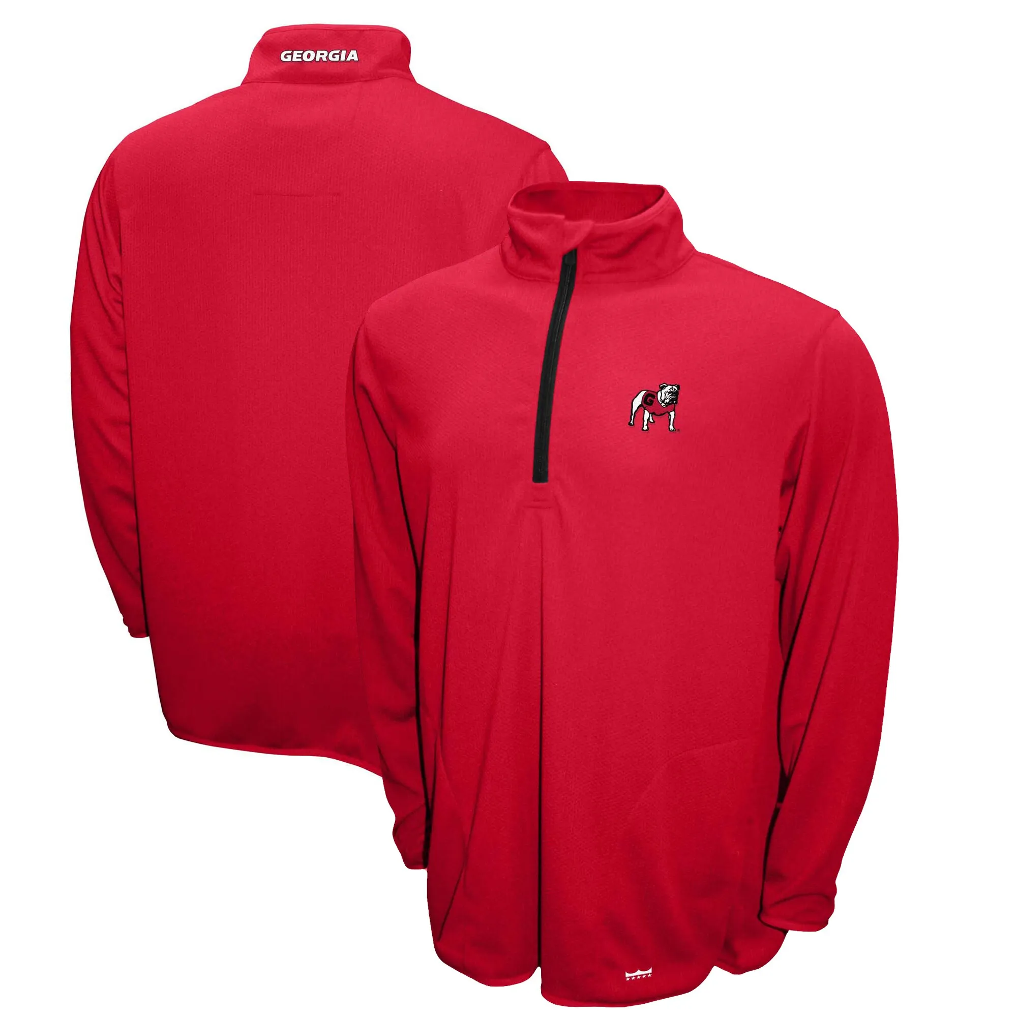 Men's Franchise Club Red Georgia Bulldogs Breeze Quarter-Zip Pullover