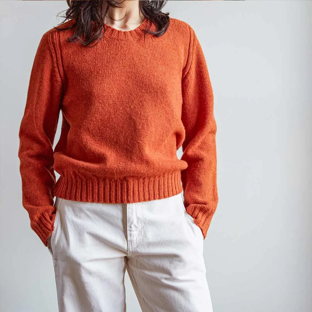    Merci Shetland wool jumper - Orange