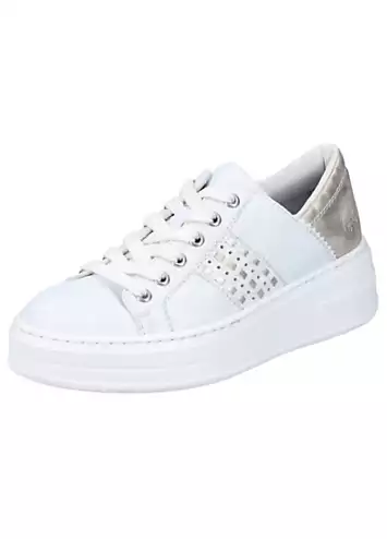 Metallic Detail Platform Trainers by Rieker | Look Again