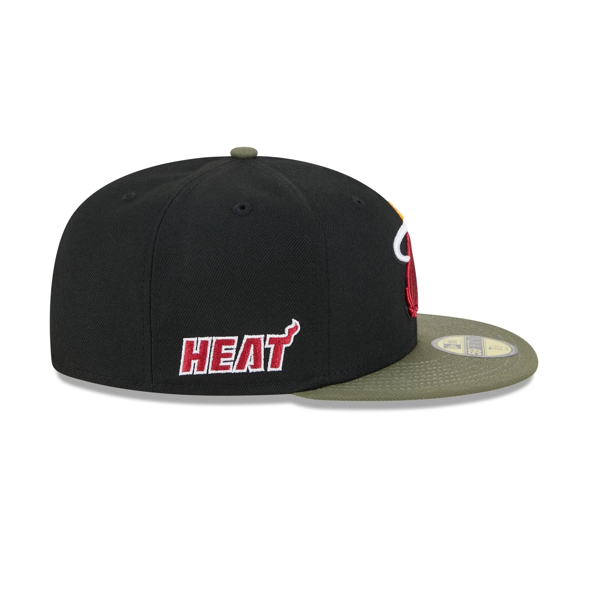 Miami Heat Olive Visor 59FIFTY Fitted Hat