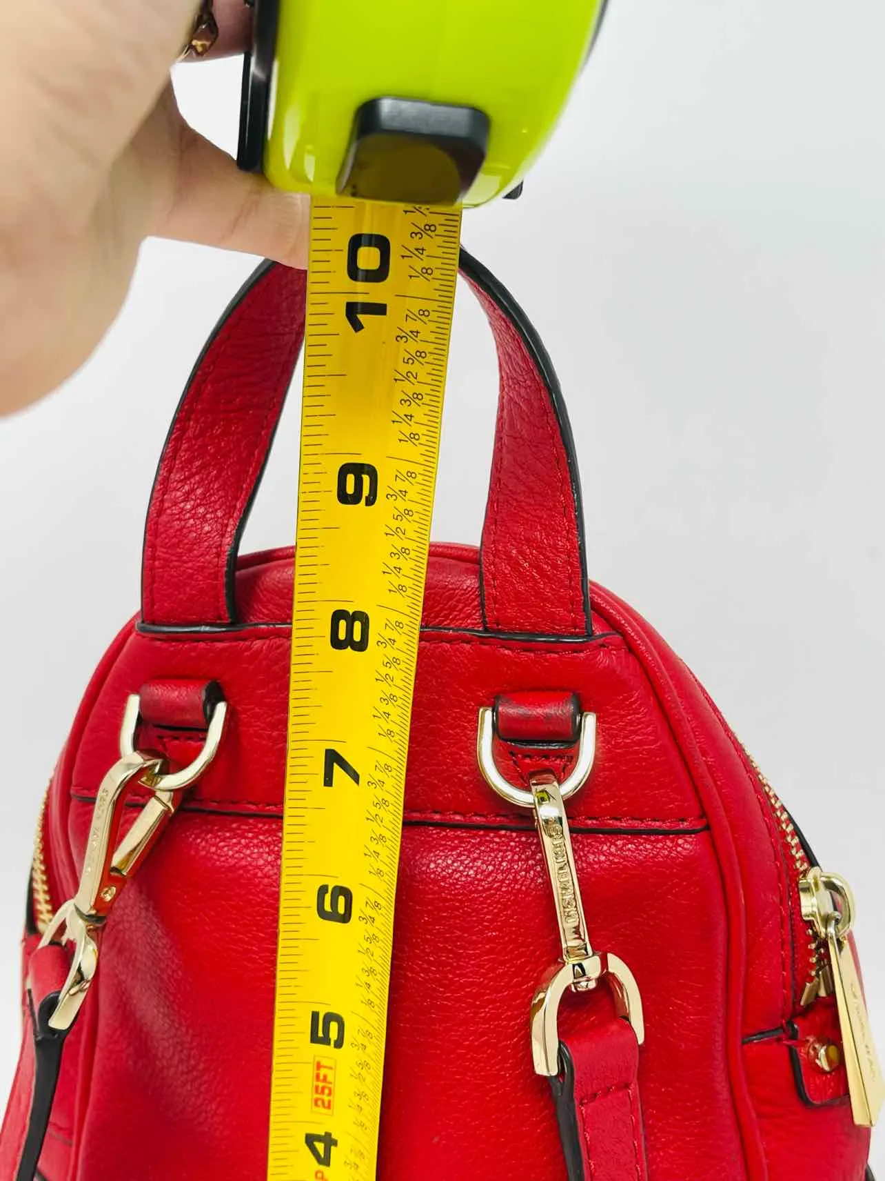 Michael Michael Kors Size XS Red Pebbled Leather AS IS Designer BackPack