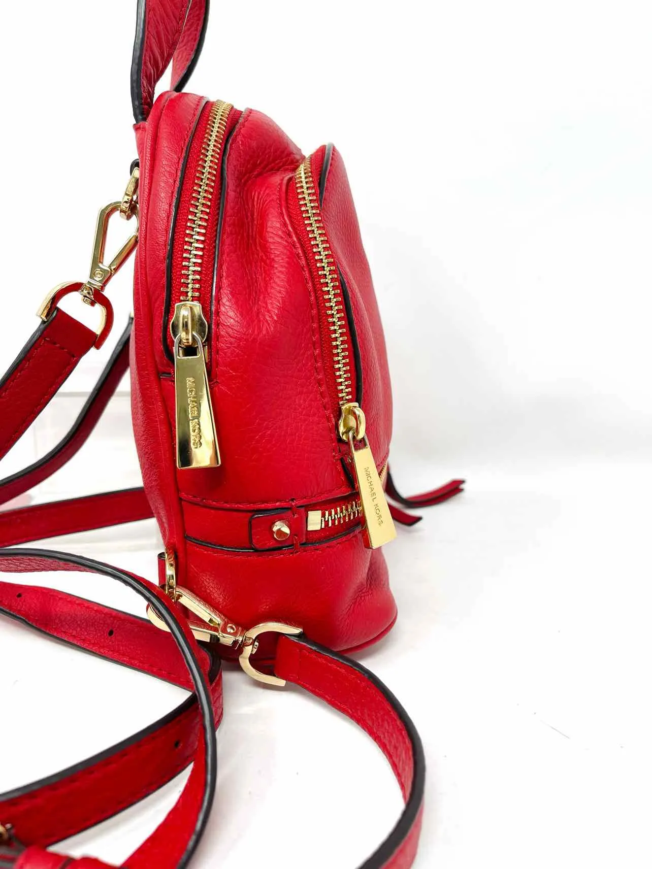 Michael Michael Kors Size XS Red Pebbled Leather AS IS Designer BackPack