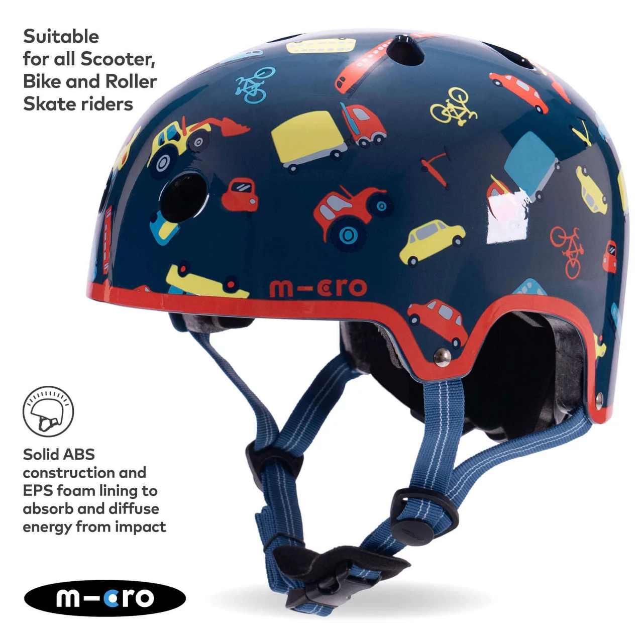 MICRO SCOOTERS Deluxe Premium Vehicle Helmet Medium - Multi