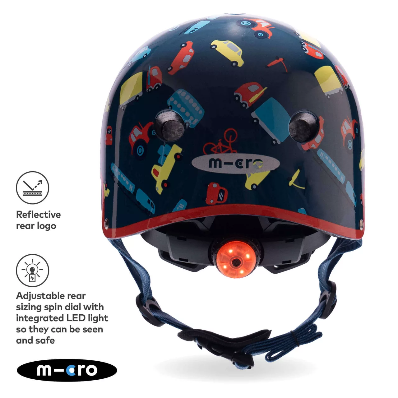 MICRO SCOOTERS Deluxe Premium Vehicle Helmet Medium - Multi