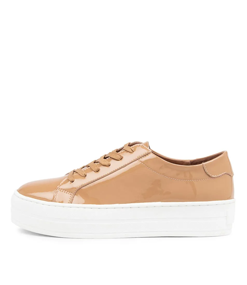 MIDAS Shelby Camel Patent Leather Sneakers Wt Sole