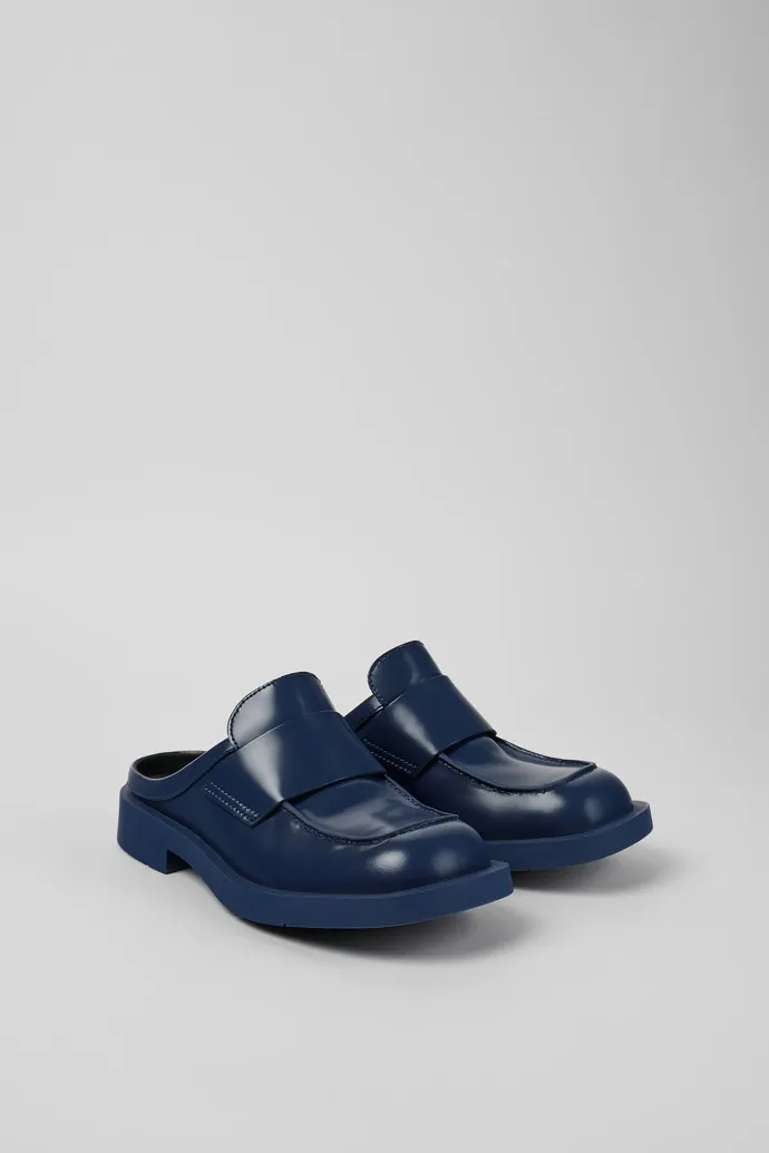 MIL 1978 Blue leather loafer slide