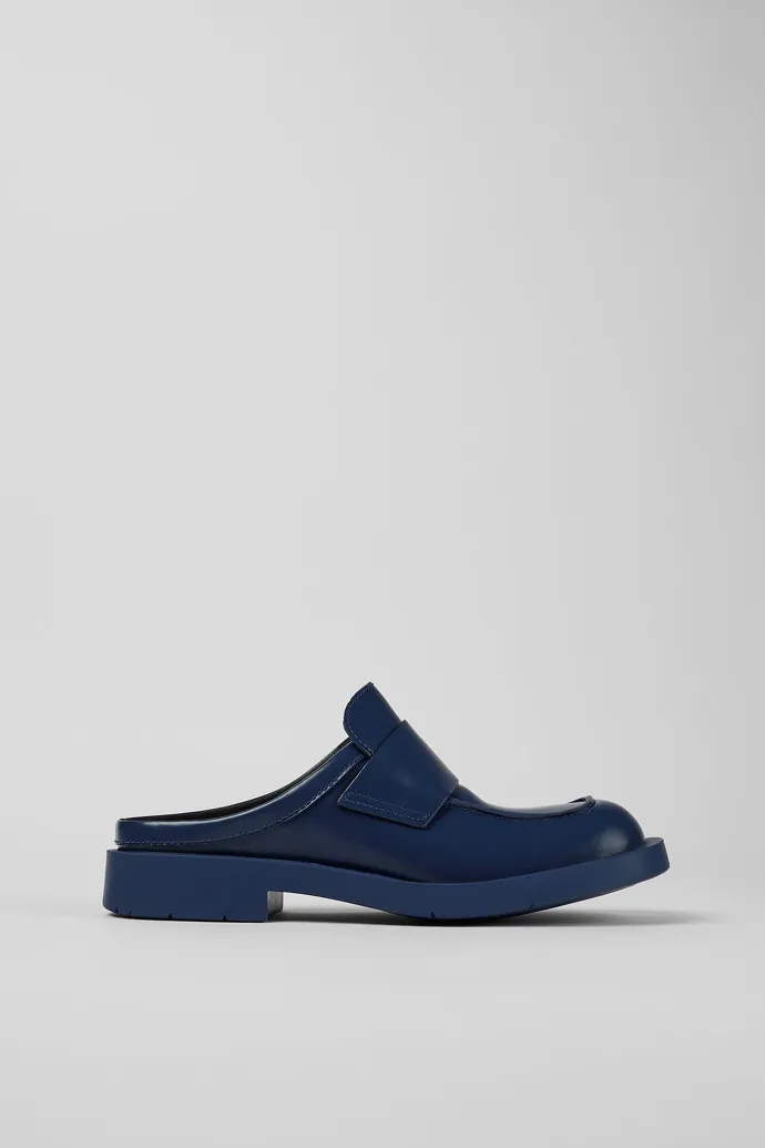 MIL 1978 Blue leather loafer slide