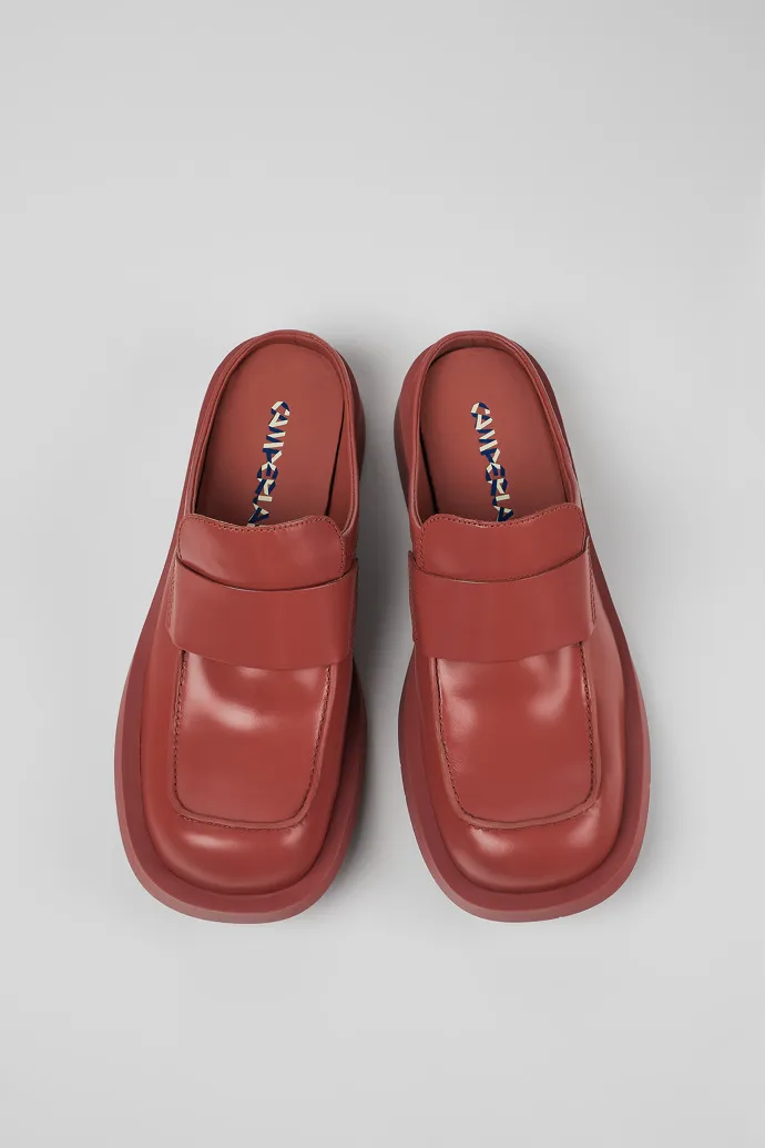 MIL 1978 Red leather loafer slide