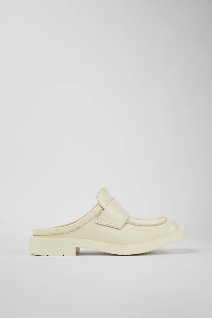 MIL 1978 White leather loafer slide