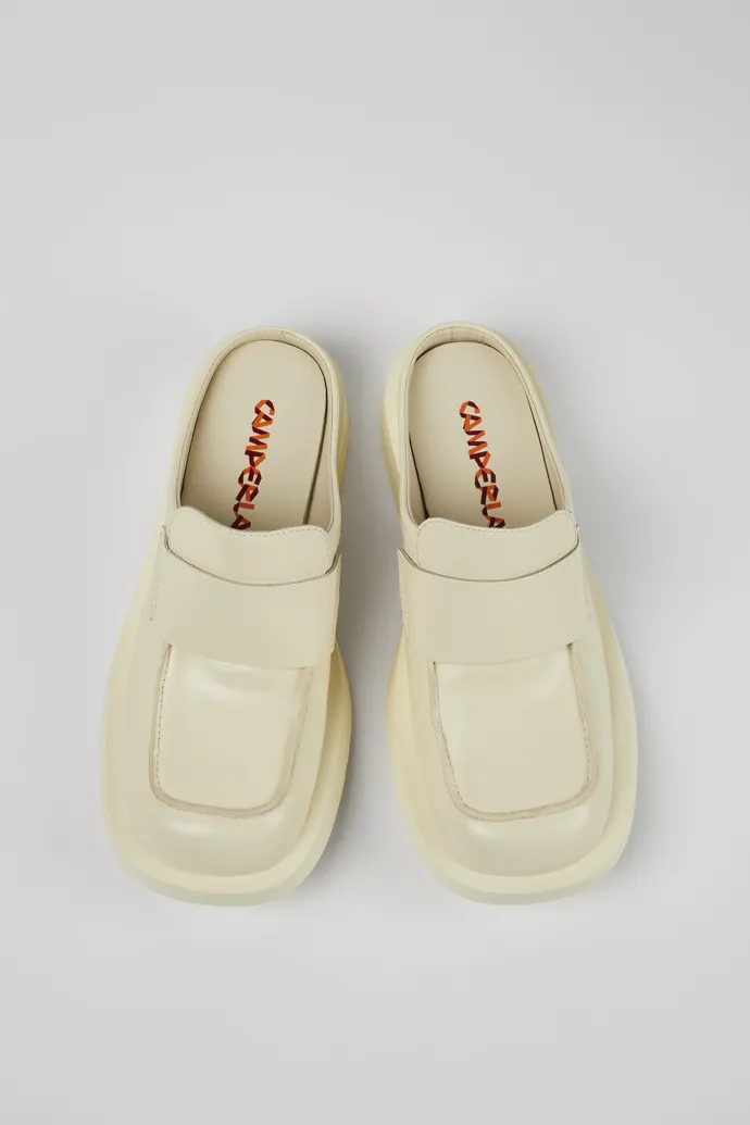 MIL 1978 White leather loafer slide