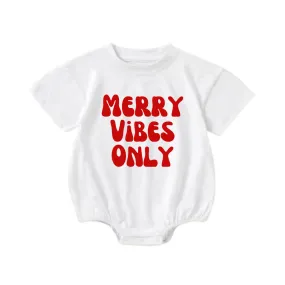 MLW By Design - Merry Vibes Christmas T-shirt Romper | Various Colours