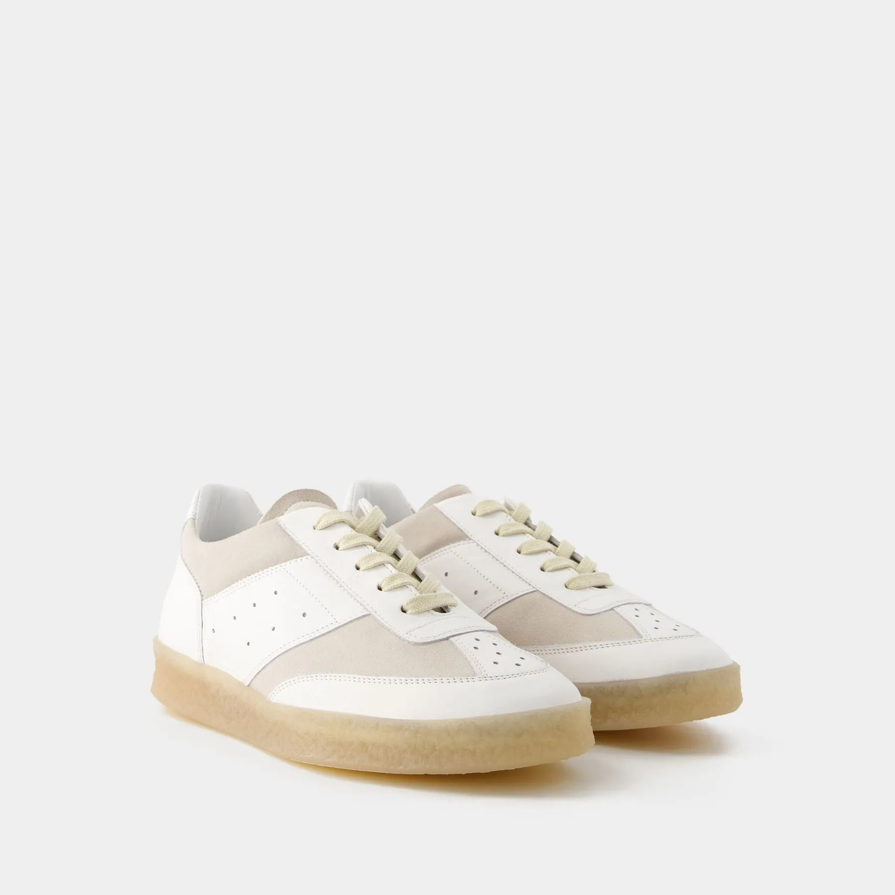 MM6 Maison Margiela  6 Court Sneakers - MM6 Maison Margiela - Leather - White