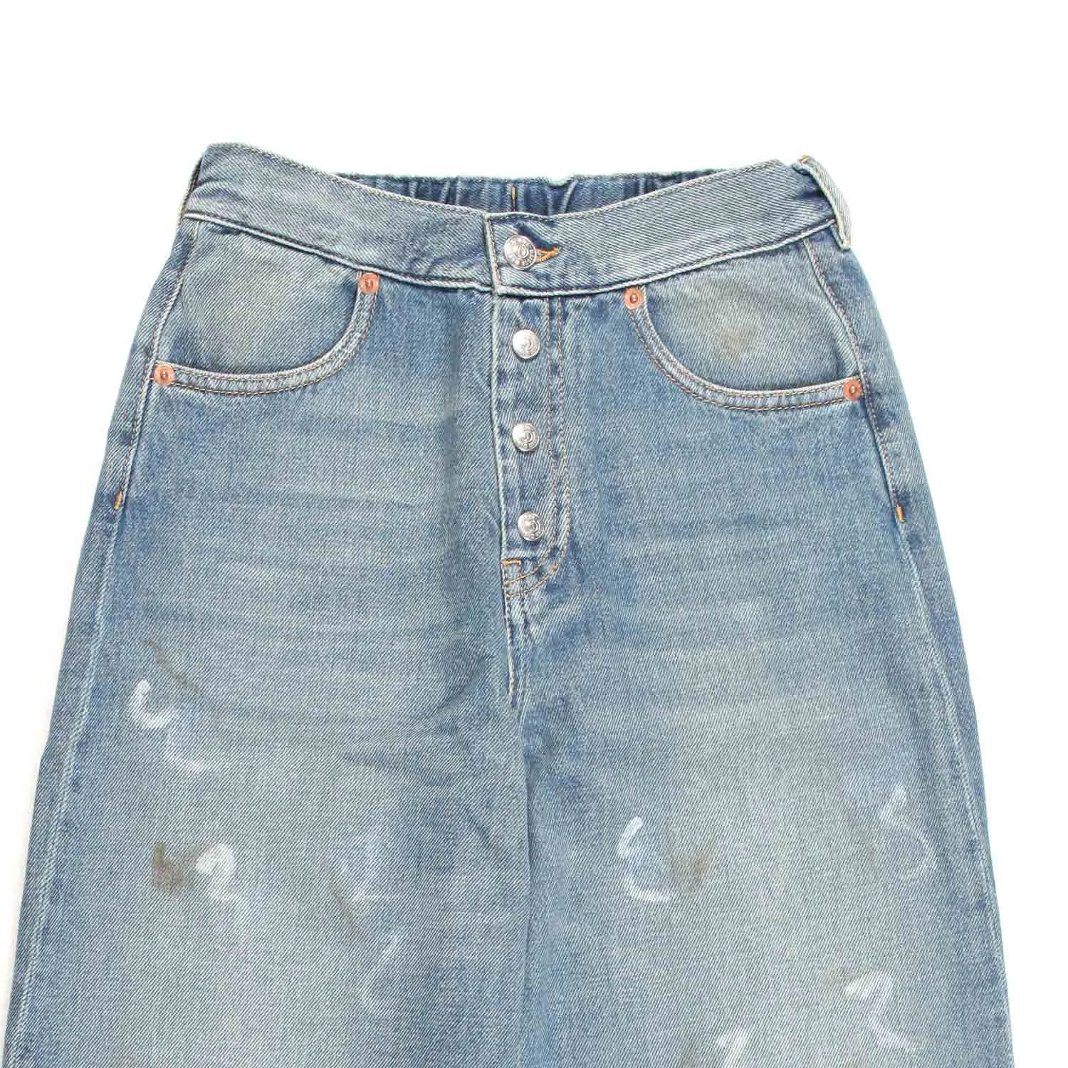 Mm6 Maison Margiela Light Wide Leg Jeans For Girls And Teen