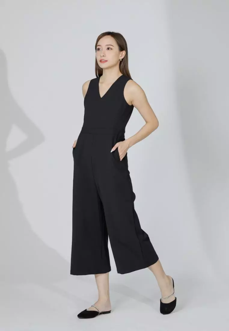 MMRS. Garb Devon V-Neck Romper - Black