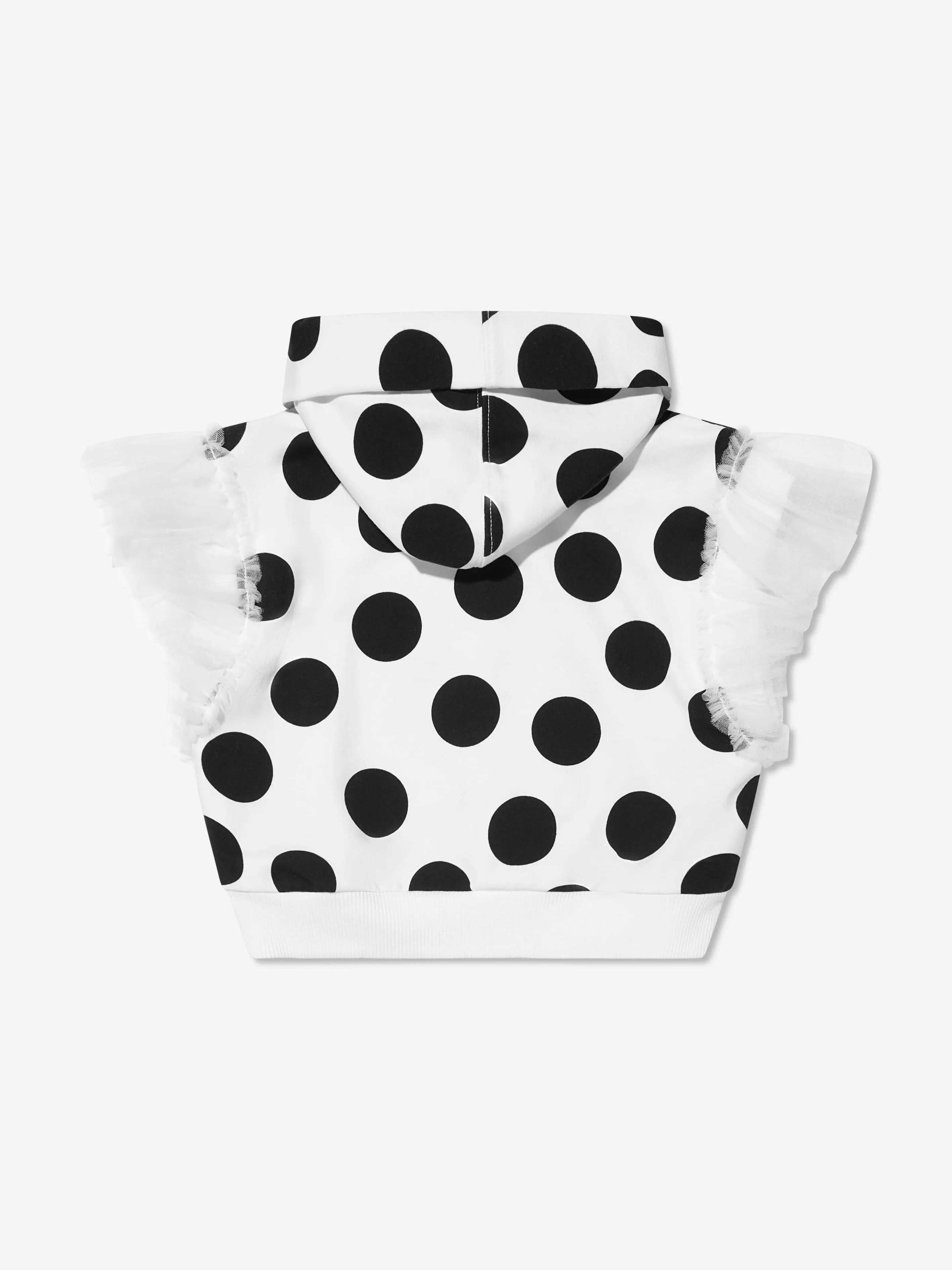 Monnalisa Girls Jerry And Cherie Polka Dot Hoodie in White