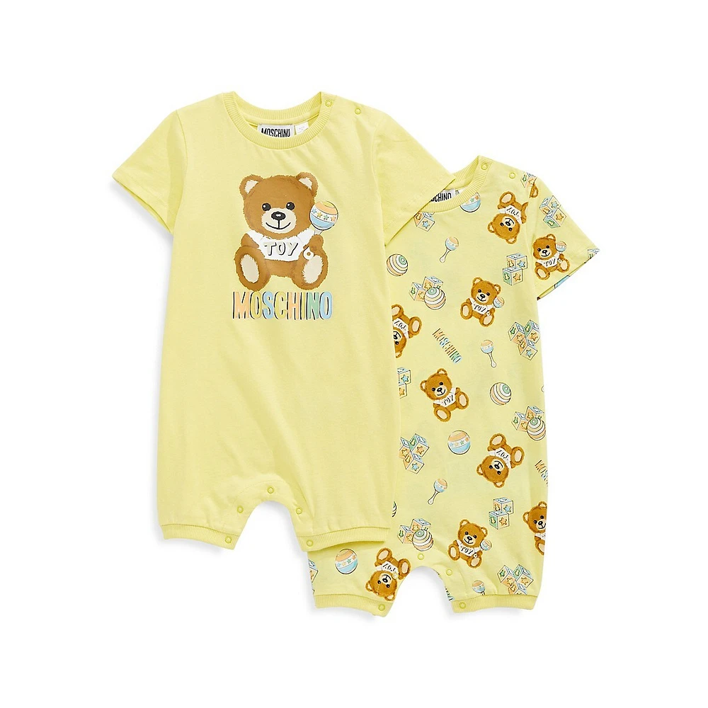 MOSCHINO Baby's 2-Piece Romper Gift Set