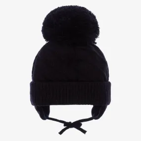 Navy Blue Jim Giant Pom-Pom Hat