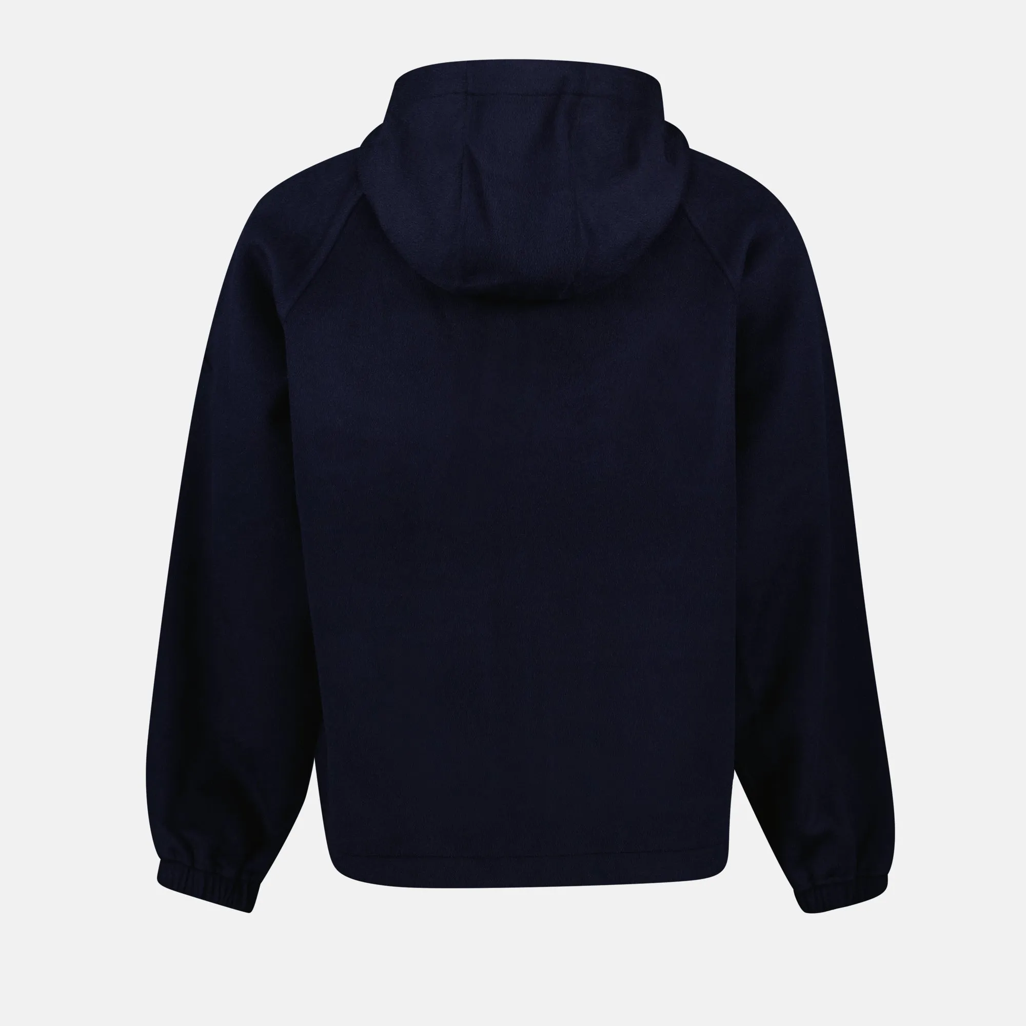 Navy Wool Hooded Jacket