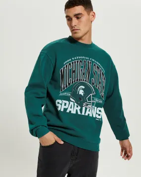 NCAA College Football Michigan Crew Jumper Vintage Green