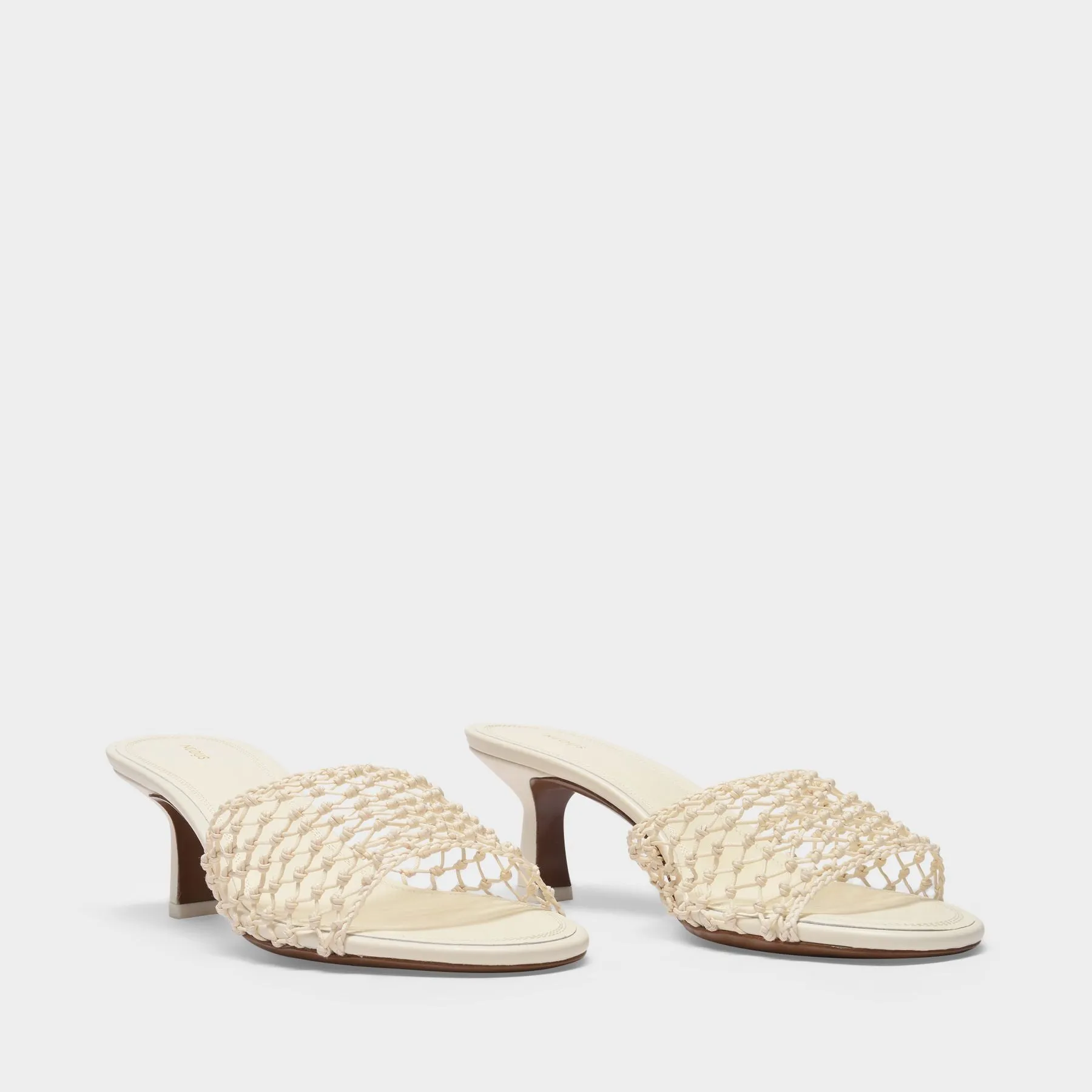 Neous  Lerna Sandals in Cream Cotton Canvas