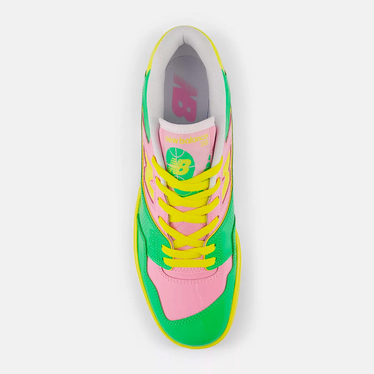 New Balance BB550YKA, Pink/Palm Leaf/Lemon Zest 