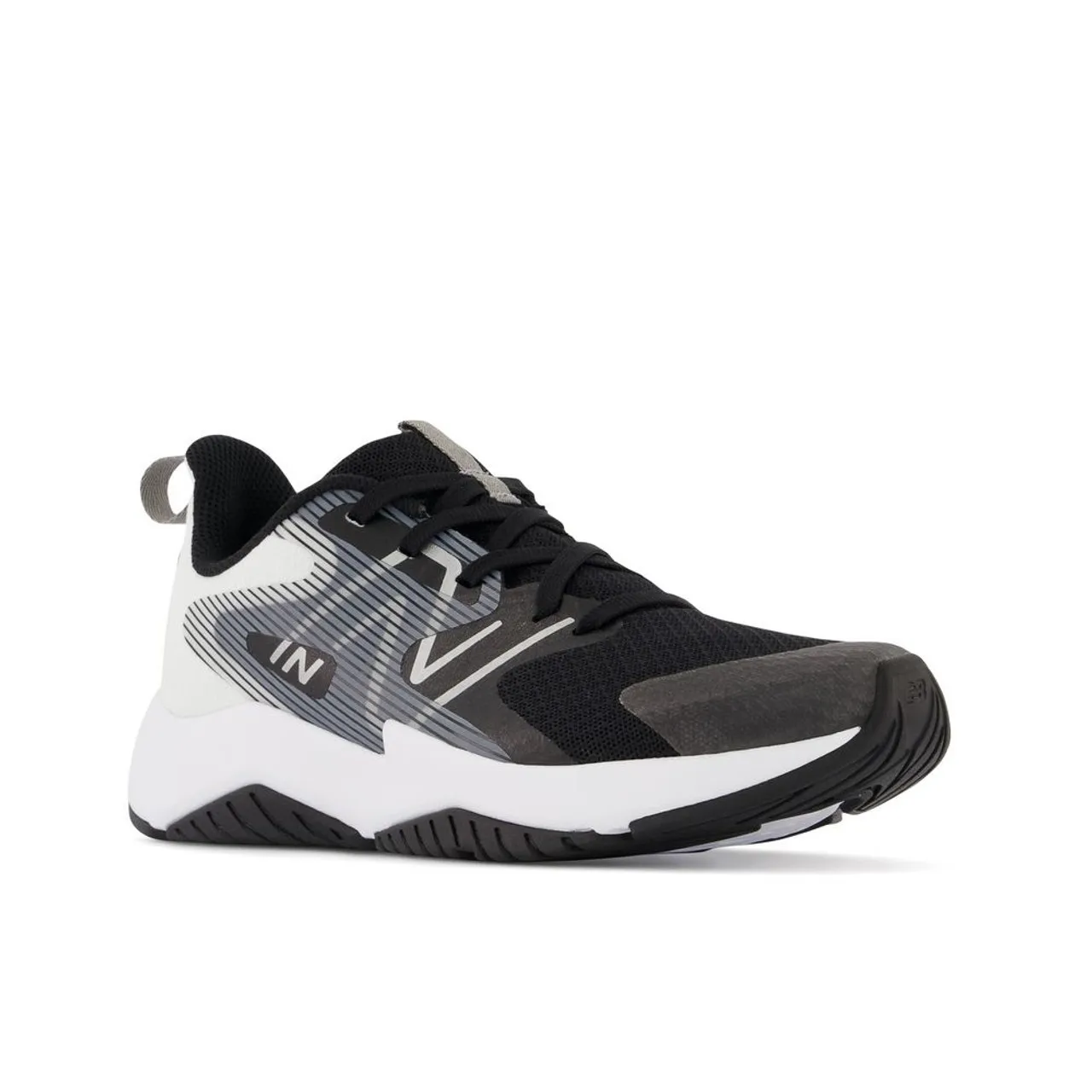 New Balance Big Kids' Rave Run v2 - Black with white