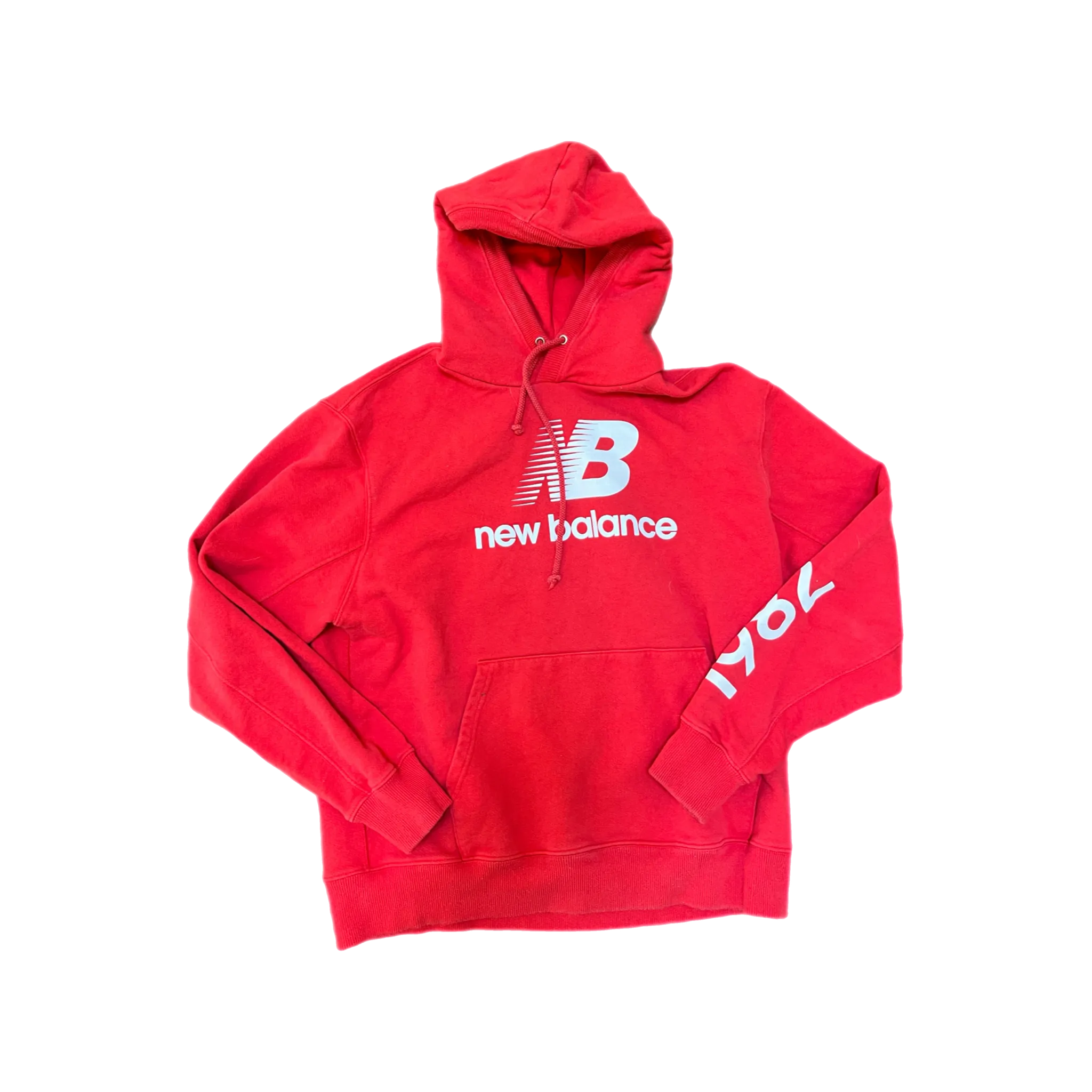 New Balance Logo Hoodie Red - Size X-Large