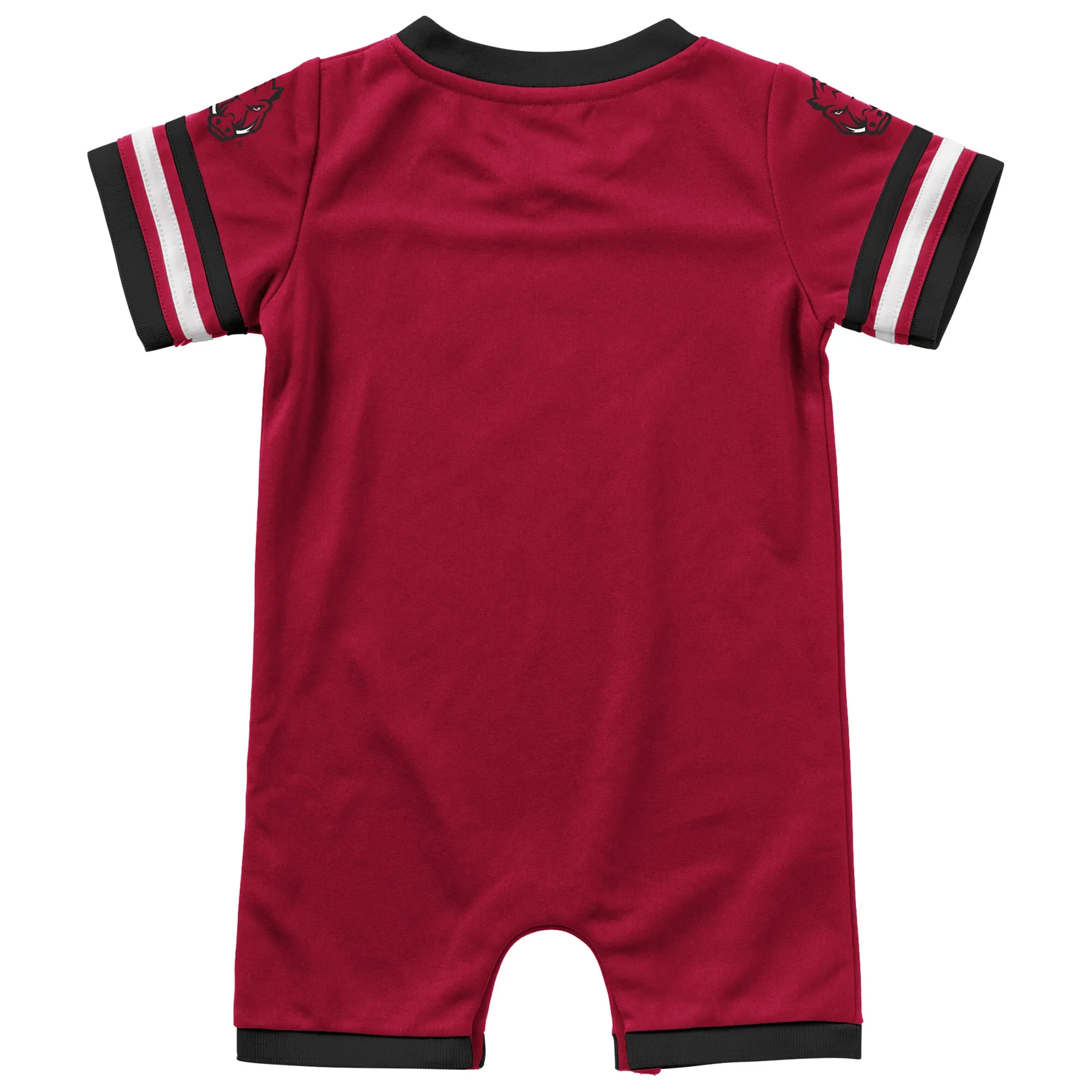 Newborn & Infant Colosseum Cardinal Arkansas Razorbacks Bumpo Football Logo Romper