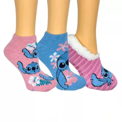 new!Gift Set Womens Stitch 3 Pair Slipper Socks