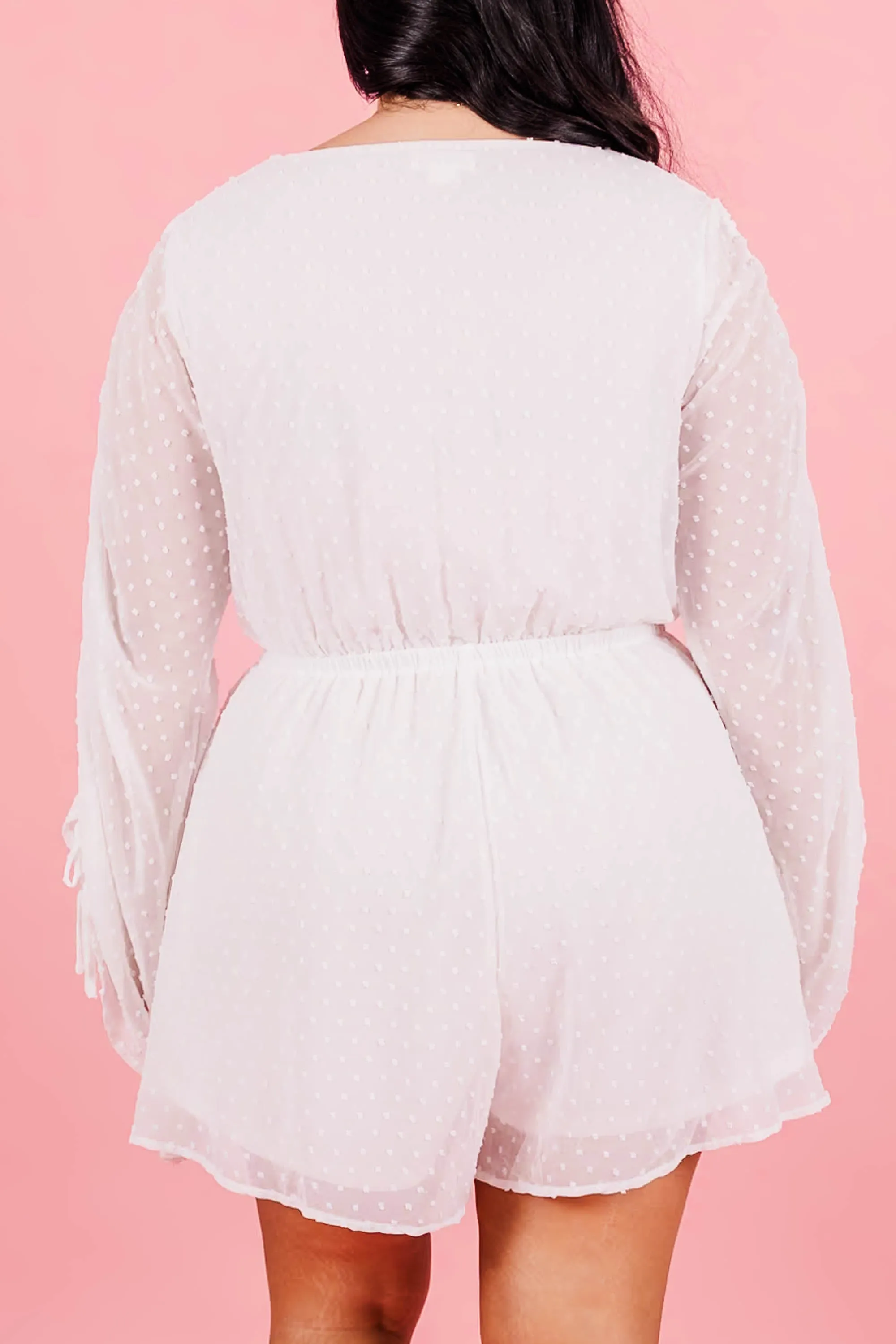 Night Lights Romper, White