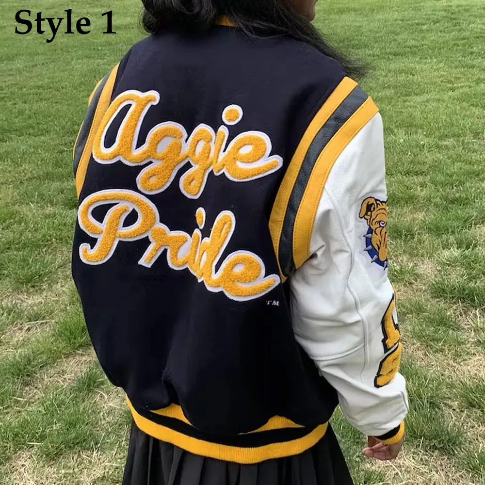 North Carolina A&T State University Aggie Pride Blue Varsity Jacket