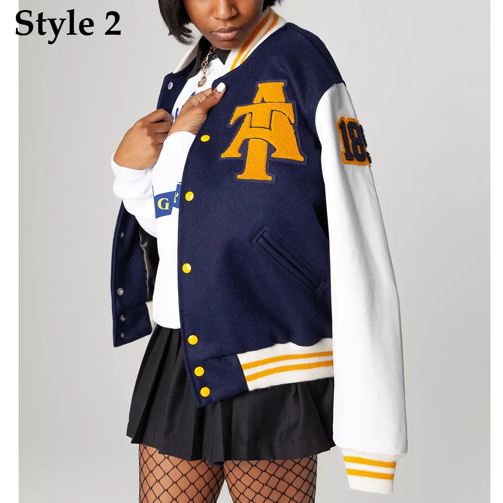 North Carolina A&T State University Aggie Pride Blue Varsity Jacket