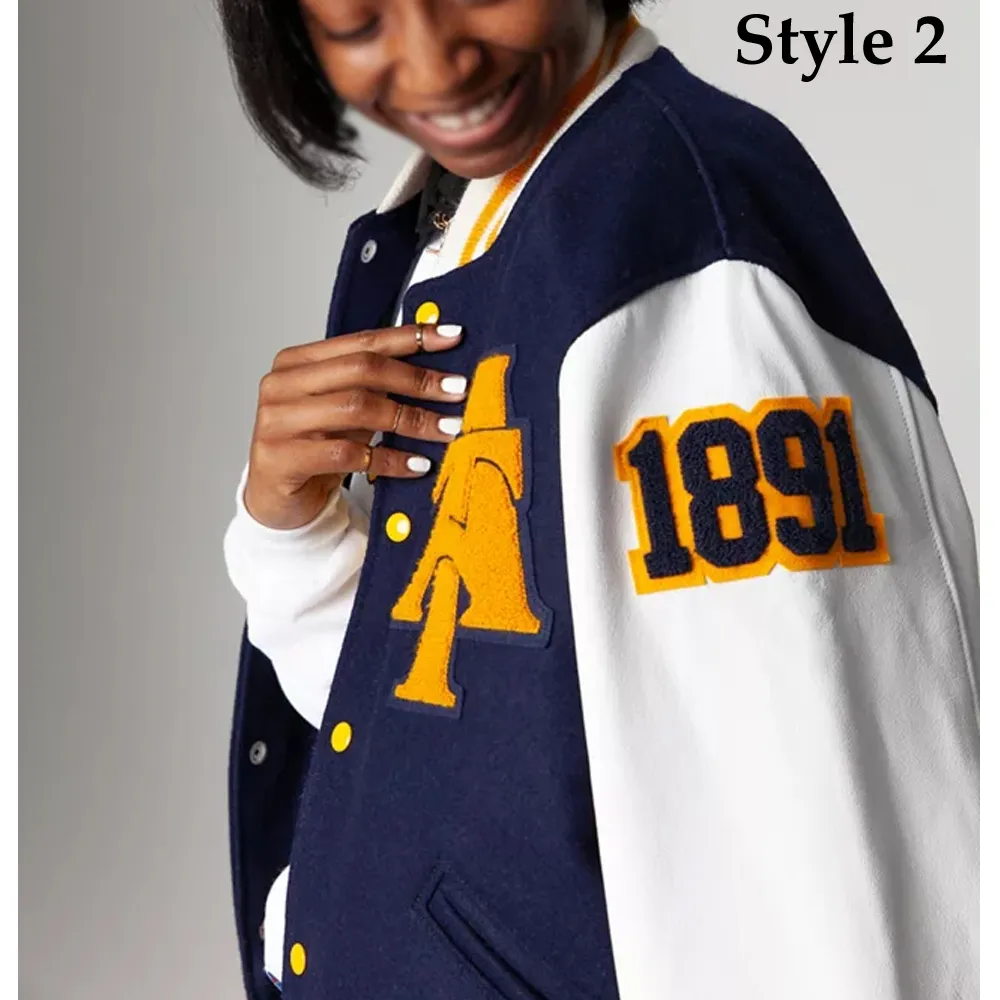 North Carolina A&T State University Aggie Pride Blue Varsity Jacket