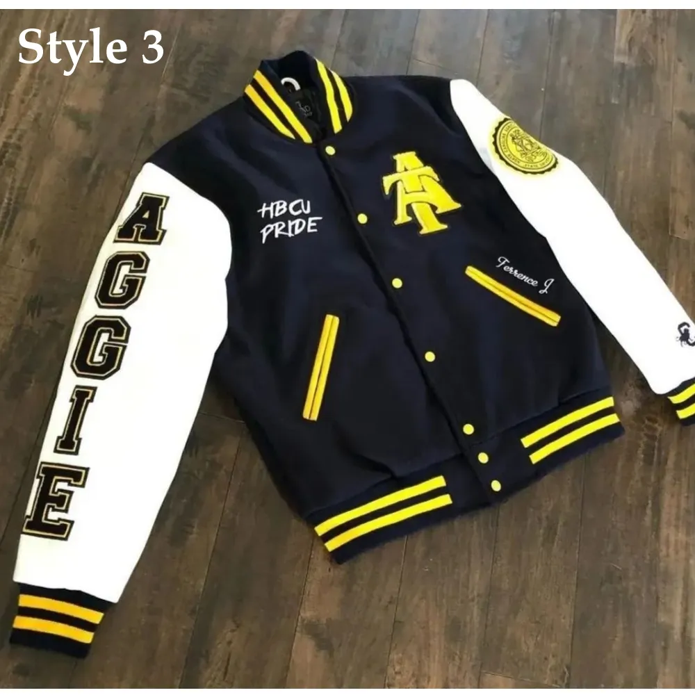 North Carolina A&T State University Aggie Pride Blue Varsity Jacket