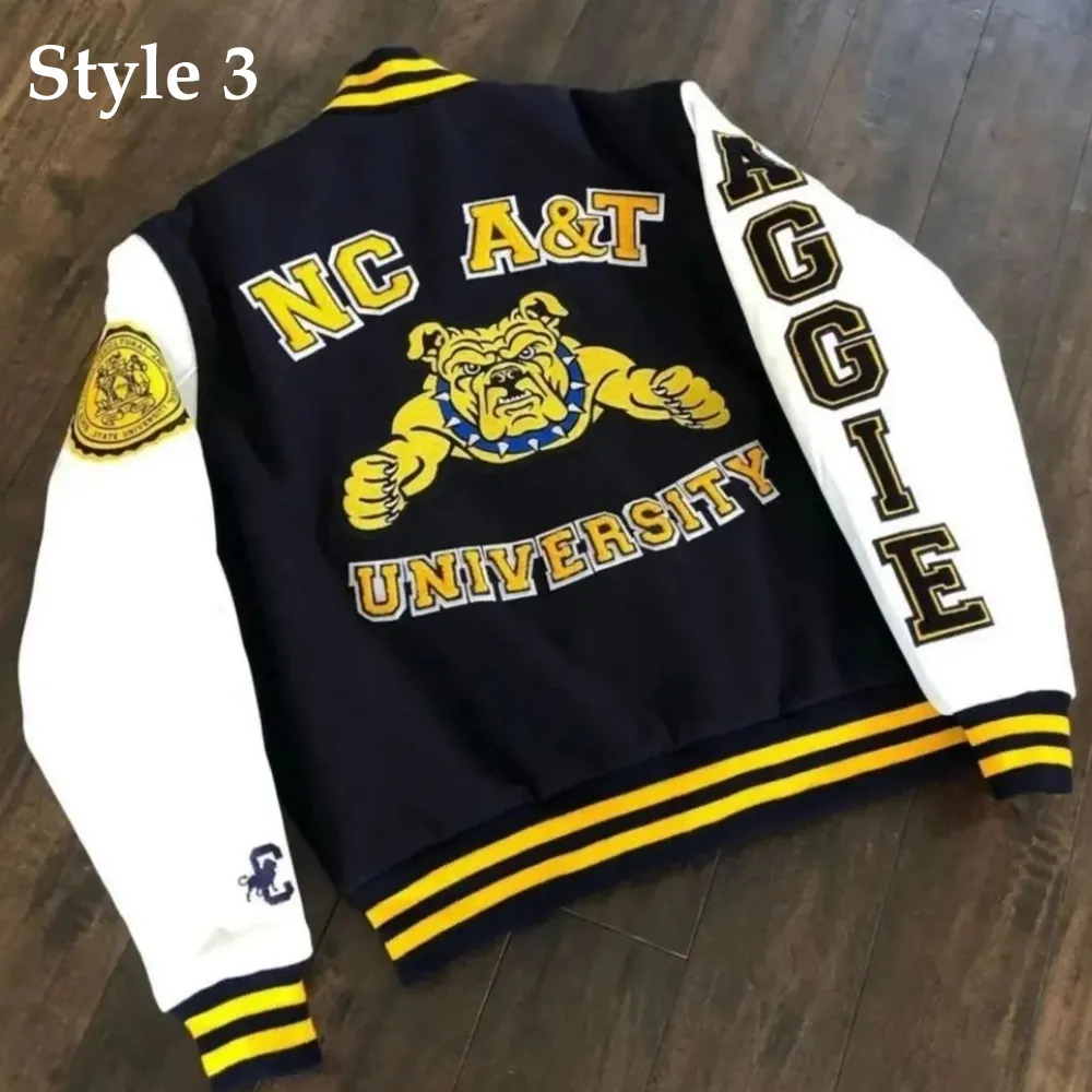 North Carolina A&T State University Aggie Pride Blue Varsity Jacket