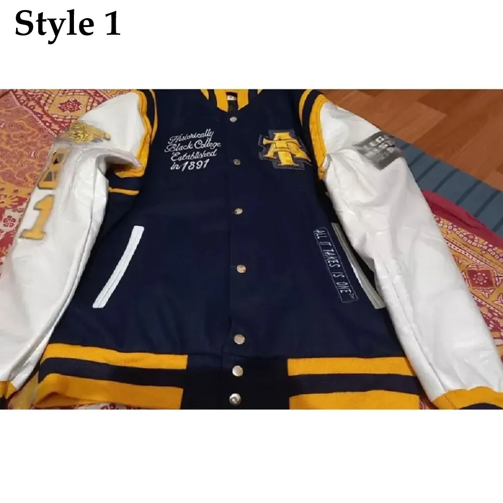 North Carolina A&T State University Aggie Pride Blue Varsity Jacket