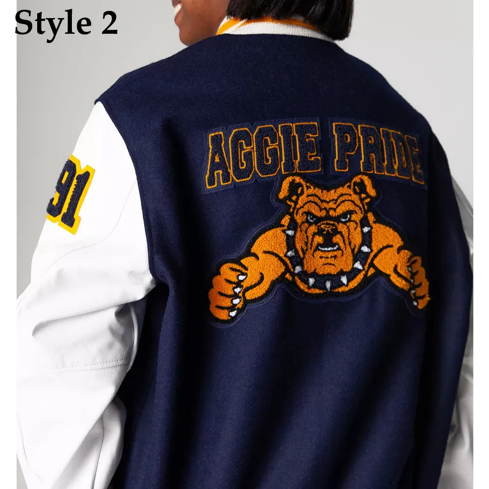 North Carolina A&T State University Aggie Pride Blue Varsity Jacket