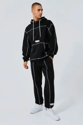 Ofcl Contrast Stitched Hooded Tracksuit